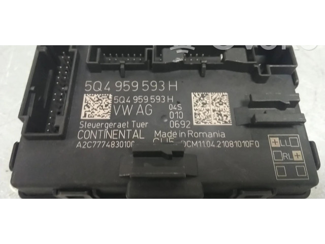 Рулевая рейка Блок управления дверью 5Q4959593H Volkswagen Caddy 2020 - года