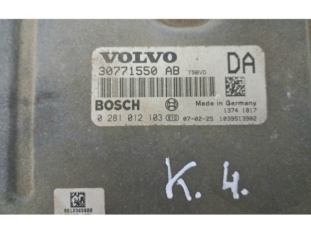 Блок управления двигателя 30771550AB, 0281012103   Volvo V70