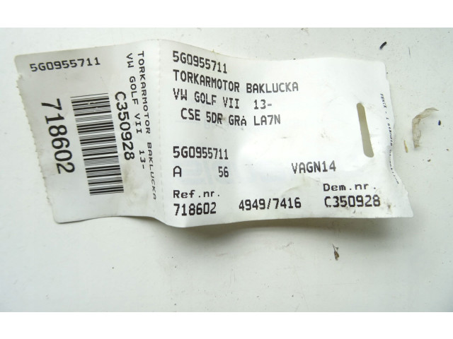 Моторчик заднего дворника 5G0955711, 5G0955711    Volkswagen Golf VII