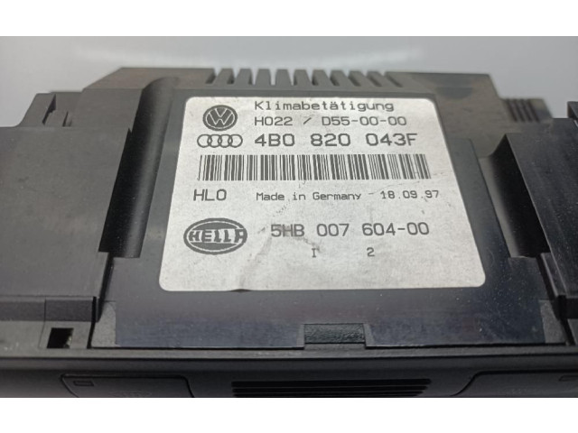 Блок управления климат-контролем 4B0820043F Audi A6 S6 C5 4B