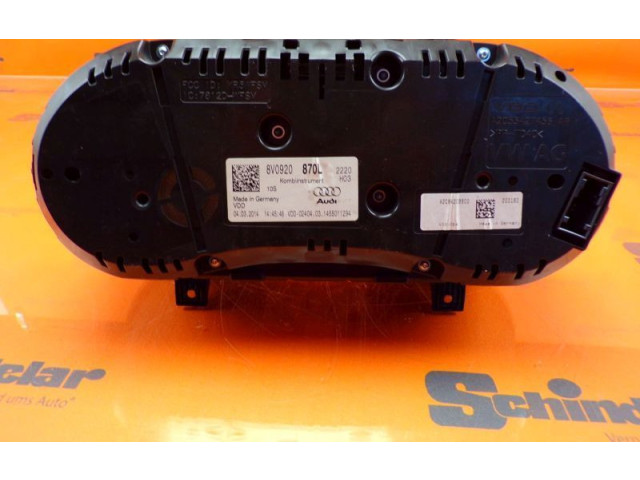 Панель приборов 8V0920870L, 8V0920870L Audi A3 S3 8V