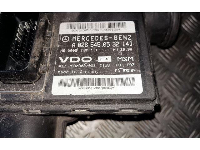 Блок управления двигателя A0265450532, A1661402100   Mercedes-Benz A W168
