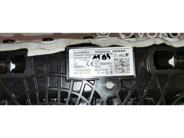 Подушка безопасности пассажира 6VA880204D Skoda Fabia Mk4 (6VA)