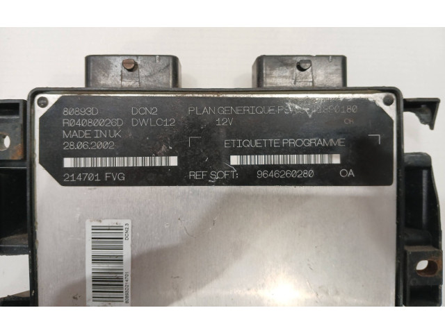 Řídící jednotka 9646260280   Citroen Berlingo 2002