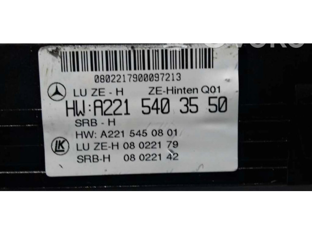 Pojistková skříňka Řídící jednotka BSM A2215403550 Mercede-Benz S W221 2008
