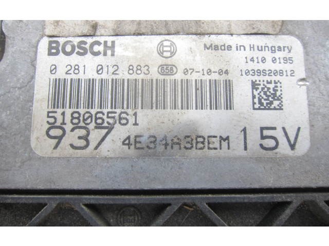 Блок управления двигателя 51806561 Alfa Romeo GT