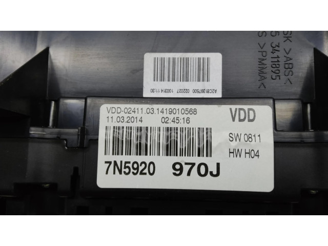 Přístrojová deska Seat Alhambra (Mk2) 2014 7N5920970J, VDD02411