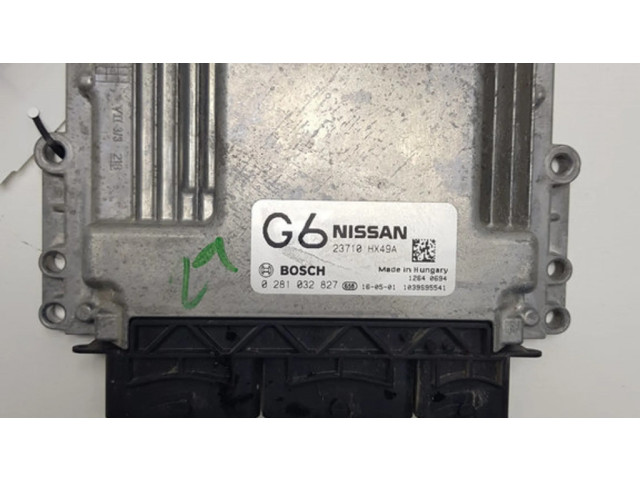 Řídící jednotka 23710HX49A, 0281032827 Nissan Qashqai 2016