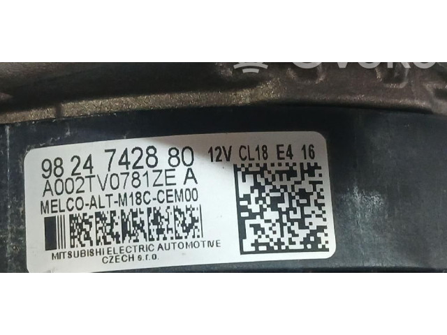 Генератор 9824742880, A002T0781ZE   Peugeot Partner III      