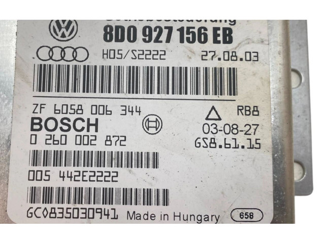 Блок управления коробкой передач 8D0927156EB, 6058006344   Skoda Superb B5 (3U)