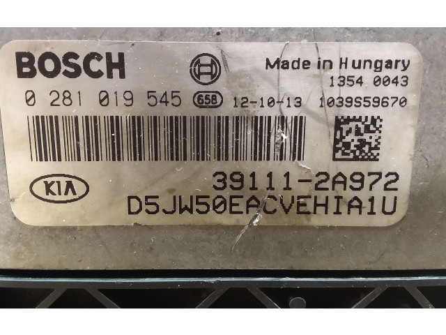 Блок управления двигателя 391112A972, 0281019545   KIA Ceed