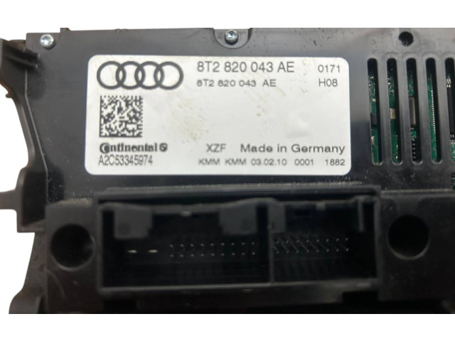 Блок управления климат-контролем 8T2820043AE, A2C53345974   Audi A5 Sportback 8TA