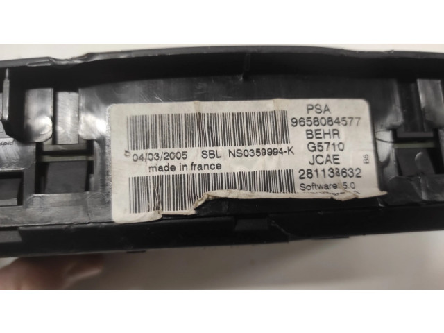 Блок управления климат-контролем 9658084577, 281138632 Citroen C4 I