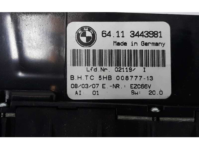 Блок управления климат-контролем 64113443981, 5HB00877713 BMW X3 E83