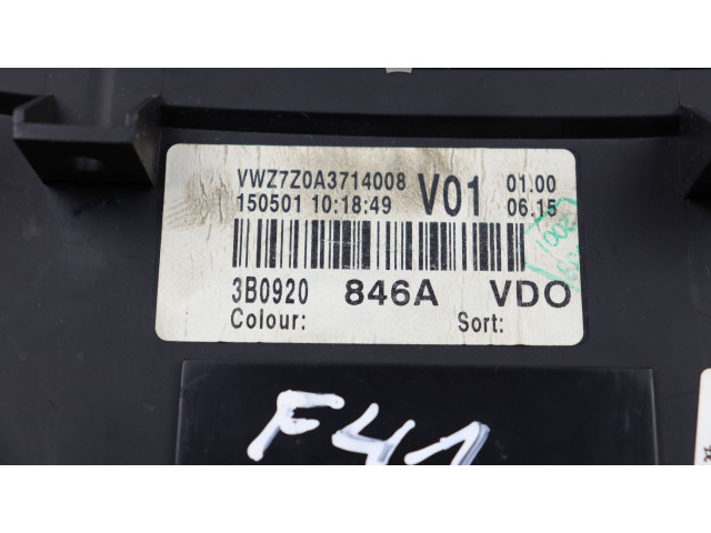 Панель приборов 3B0920846A   Volkswagen PASSAT B5.5       