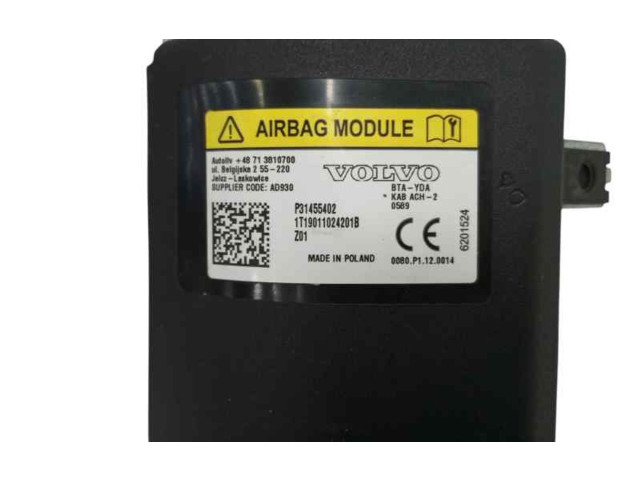 Подушка безопасности водителя 31455402, DERODILLAS   Volvo XC40