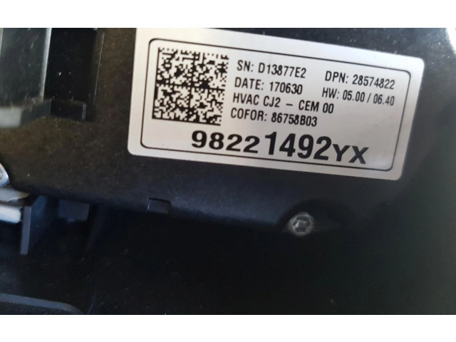 Блок управления климат-контролем 98221492YX   Opel Grandland X