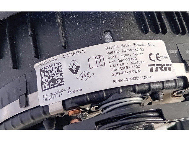 Подушка безопасности водителя 985701142R Dacia Lodgy