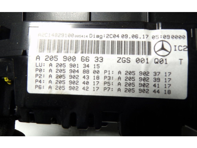 Přístrojová deska Mercedes-Benz GLC X253 C253 2017 A2059006633, A2059006633