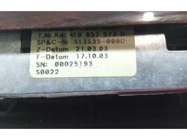 Дисплей       Audi A8 S8 D3 4E