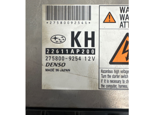 Блок управления двигателя 2758009254, 22611AP200   Subaru Forester SH