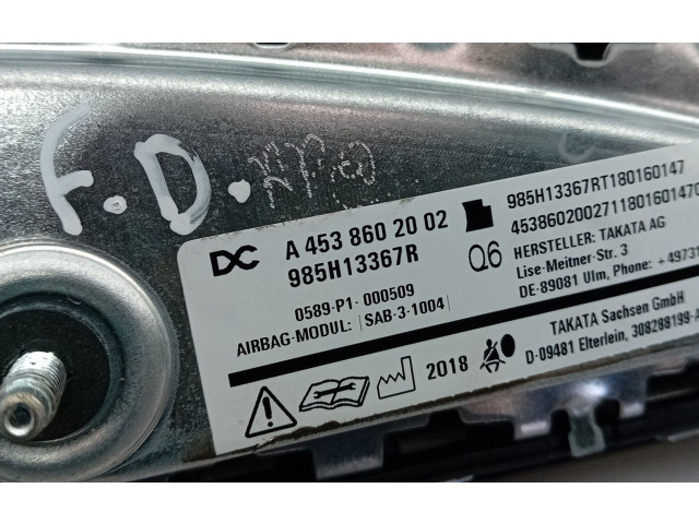 Подушка безопасности в сиденье 985H13367R, A4538602002   Renault Twingo III