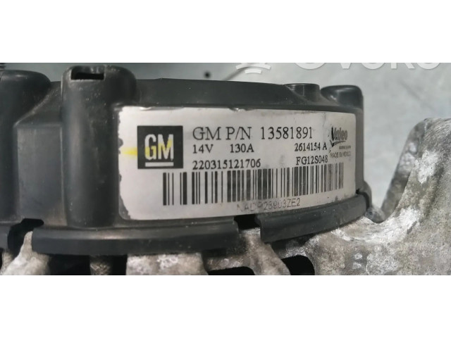 Генератор 13581891, 1204438 Opel Meriva B