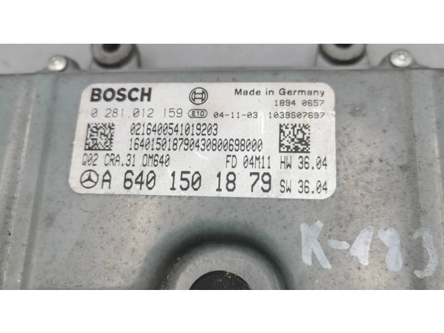 Блок управления двигателя A6401501879, 0281012159 Mercedes-Benz B W245