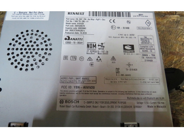 Дисплей 259152657R Dacia Duster II