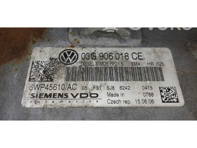Řídící jednotka 03G906018CE, 5WP45610AC Volkswagen Passat Alltrack 2006
