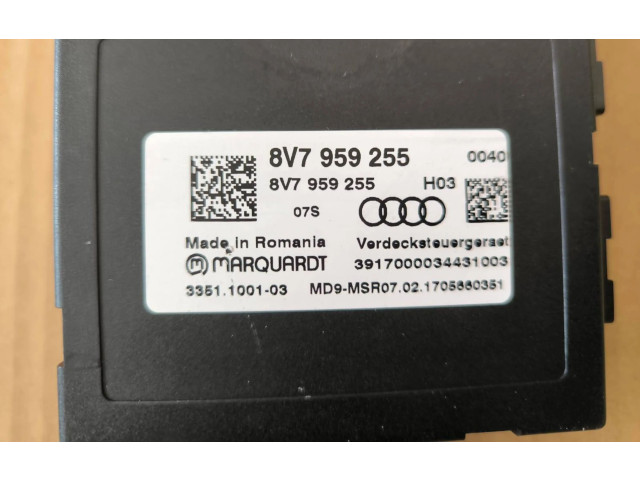Блок управления складной крышей 8V7959255, 3351100103 Audi A3 S3 8V