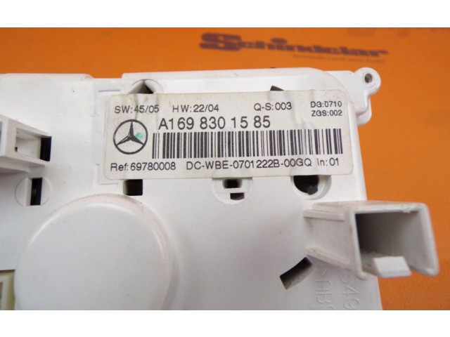 Блок управления климат-контролем A1698301585, A1698301585 Mercedes-Benz A W169