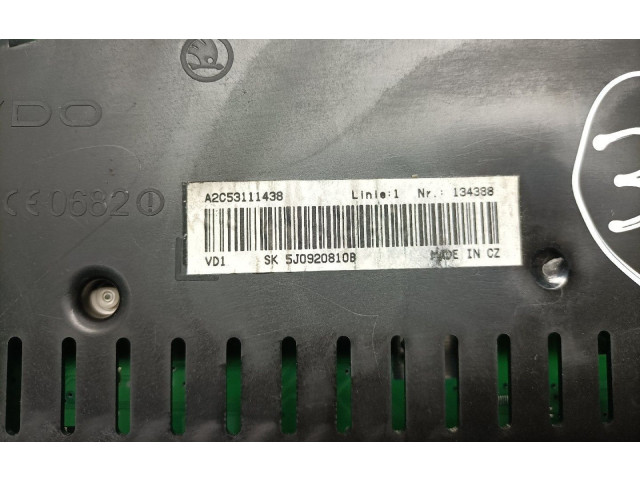 Панель приборов SV25-03-17, 349 Skoda Fabia Mk2 (5J)