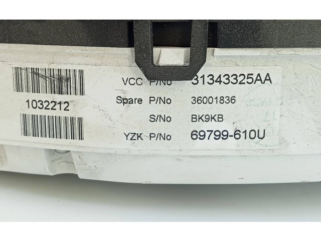 Přístrojová deska Volvo XC70 2012 31343325AA, 36001836