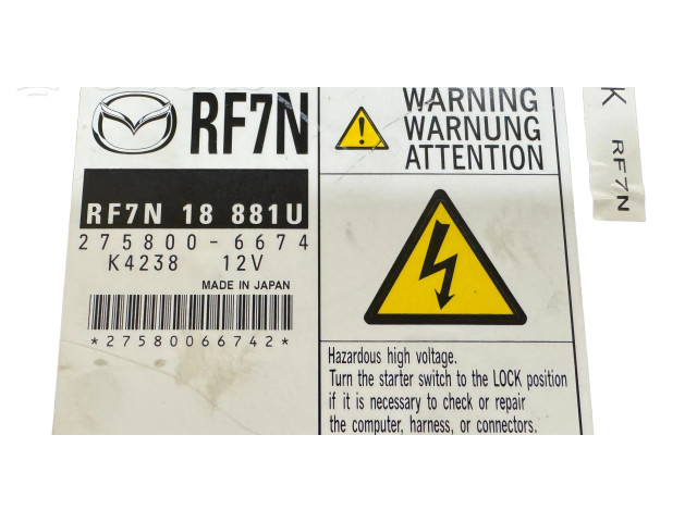 Řídící jednotka 2758006674, RF7N18881U Mazda 5 2009