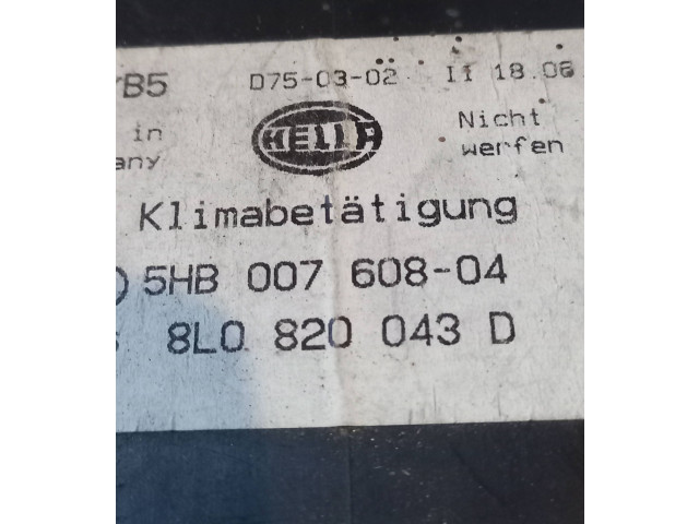 Блок управления климат-контролем 5HB00760804, 8L0820043D   Audi A3 S3 8L
