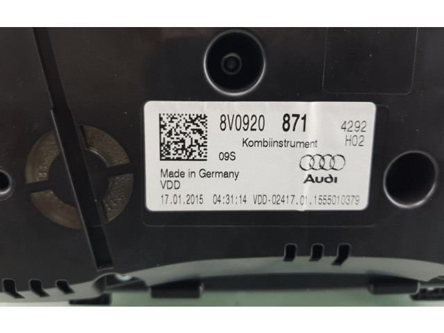 Панель приборов 8V0920871 Audi A3 S3 8V