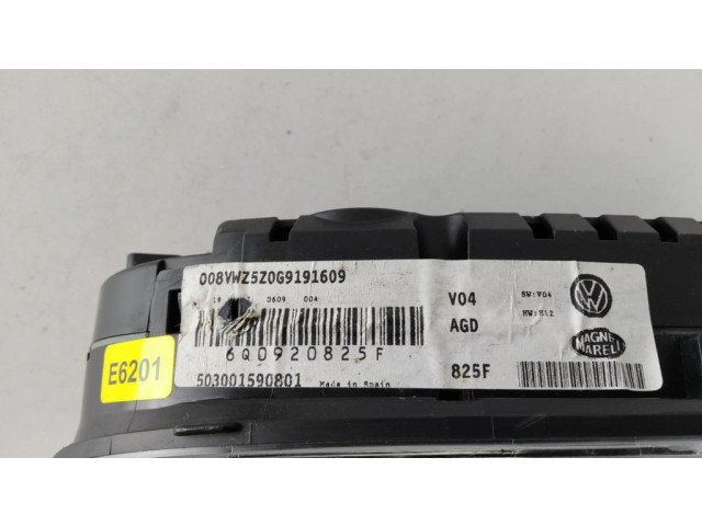 Панель приборов 6Q0920825F, 503001590801   Volkswagen Polo IV 9N3       
