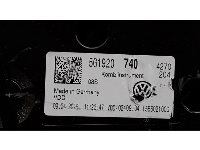Панель приборов 5G1920740   Volkswagen Golf VII       