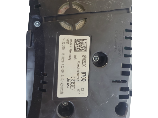 Панель приборов 8V0920870Q, 101455011248   Audi A3 S3 8V       