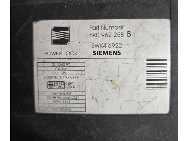 Блок комфорта 6K0962258B, 5WK46922 Seat Cordoba (6K)