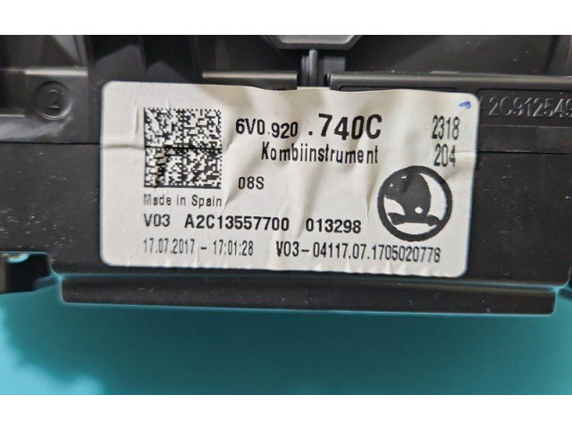 Панель приборов 6V0920740C, IMPRK1476715 Skoda Fabia Mk3 (NJ)