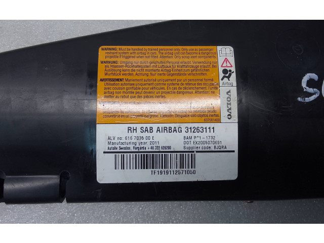 Надувная подушка для сиденья 31263111, 616703500E Volvo S60