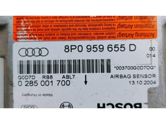 Блок подушек безопасности 8P0959655D, 0285001700   Audi A3 S3 8P