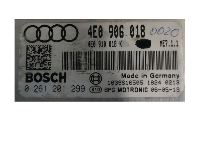 Řídící jednotka 4E0906018 Audi A8 S8 D3 4E 2005