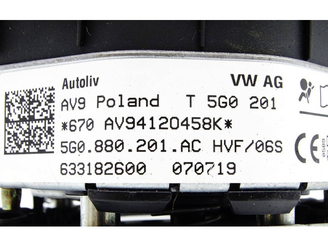 Подушка безопасности водителя 5G0880201AC, T5G0201 Volkswagen Golf VII