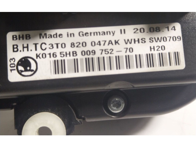 Блок управления климат-контролем 3T0820047AKWHS, 3T0820047 Skoda Yeti (5L)