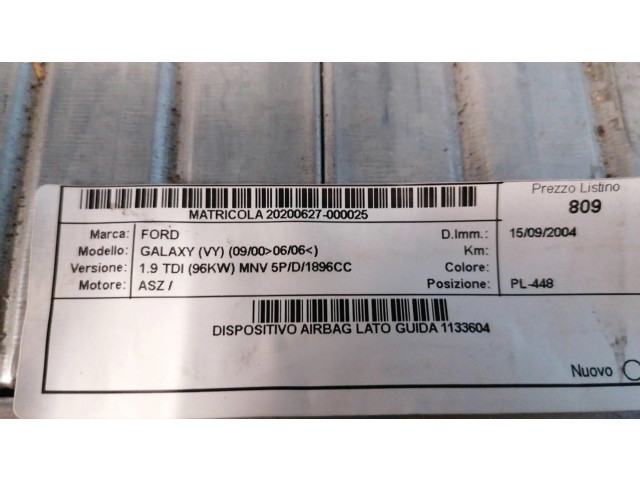 Подушка безопасности водителя 1015988 Ford Galaxy