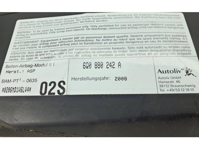 Подушка безопасности в сиденье 6Q0880242A   Volkswagen Caddy