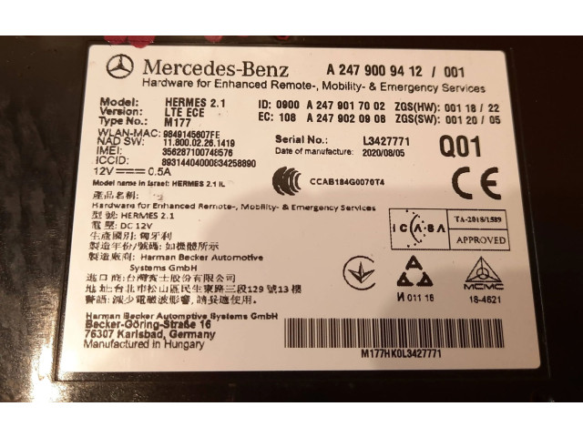 Блок управления A2479009412, A2479020908 Mercedes-Benz GLE W167